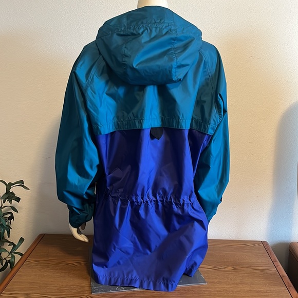 Columbia Women’s Cinch Waist Windbreaker Blue/Green Size L EUC - Picture 3 of 4